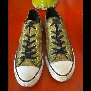 Converse All Star Women's Gold Sparkly Camouflage